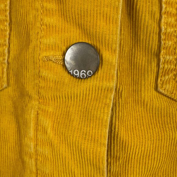 Gap Women 1969 Corduroy Trucker Jacket Size Large Mustard Retro Y2K Classic Fall - Picture 3 of 8
